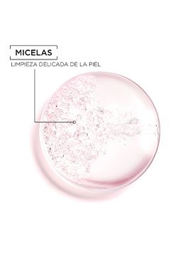 Agua micelar 700 ml botella aplicación